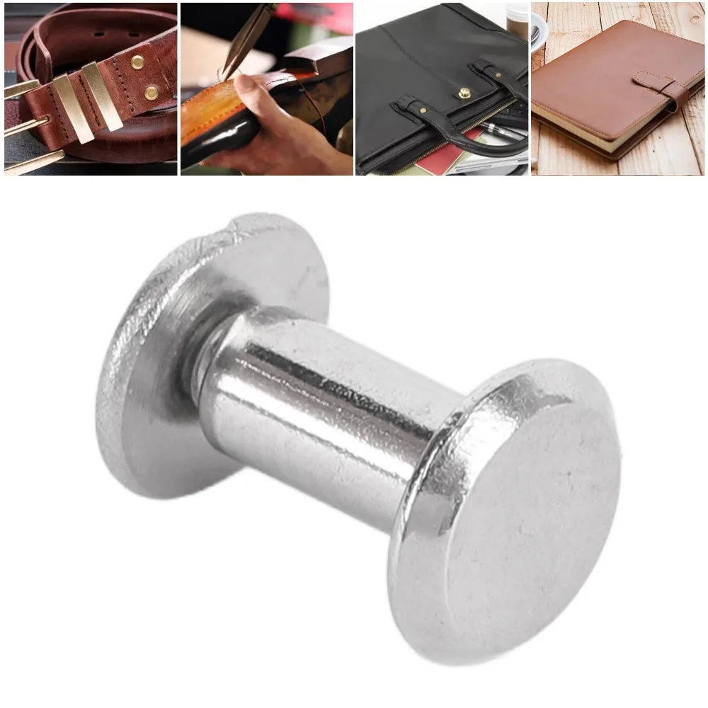 50set Durable Stainless Steel Binding Screws Slotted Cross Head Silver Color Snap Rivets Stud Bolts For Leather Decoration