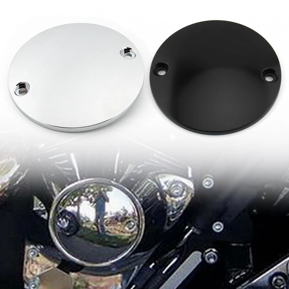 2Hole Chrome Motorcycle Domed Points Cover Softail Bigtwin For For Harley Sportster Big Twin Timing Ignition Timer