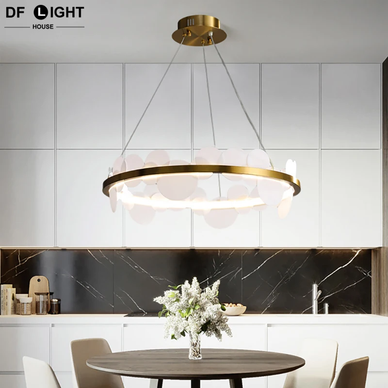 Scandinavian crystal chandelier bedroom ceiling chandelier living room crystal pendant lights 2023 new home decor LED chandelier