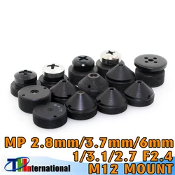 5 sztuk/partia MP HD Metal 2.5mm 2.8mm 3.7mm 6mm 8mm M12 obiektyw kamera bezpieczeństwa CCTV 1/2.5 