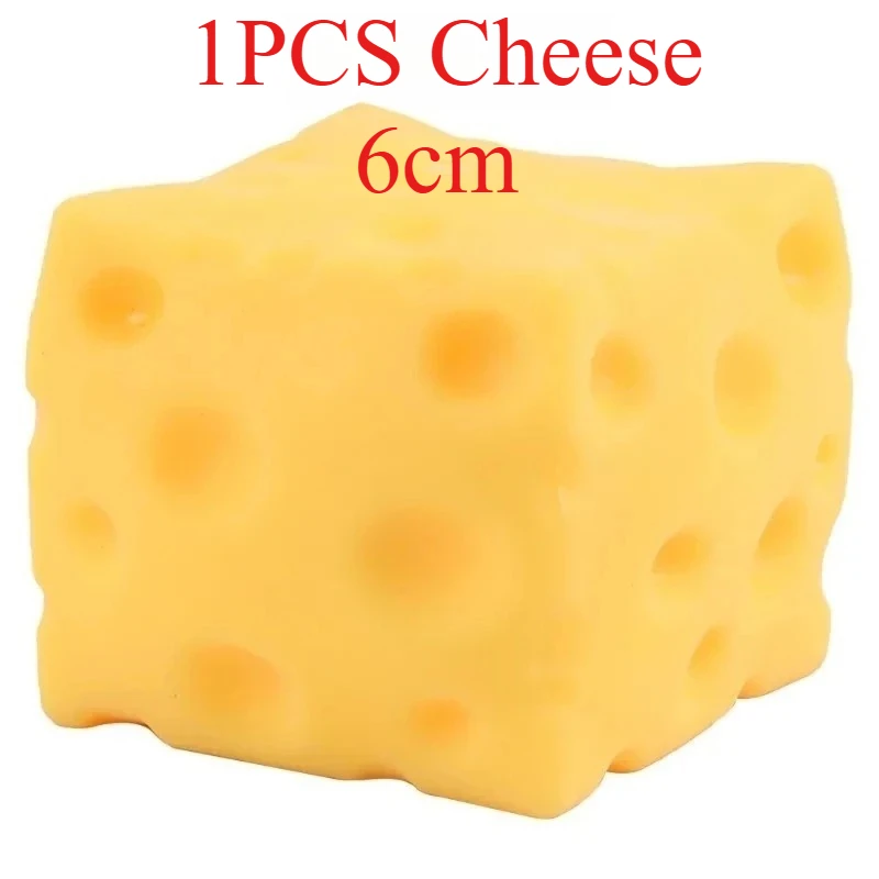 618Squishy Square Cheese Squeeze Toys, Juguetes Sensoriales de Rebote Lento para Aliviar el Estrés, Juguete Sensorial de Queso Suave, Regalo de Navidad