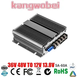 36V 48V TO 12V 13.8V 5A-60A Voltage Reducer Step Down DC DC Buck Converter 48 Volt to 13.8 Volt Buck Power Module Transformer