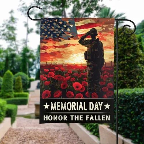 Memorial Day Flag, Honor The Fallen Memorial Day Double Sided Flag ZZU hhz