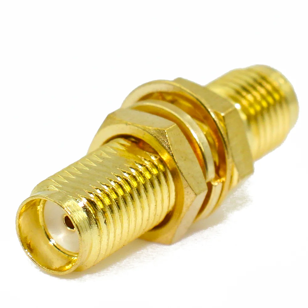 SMA Female to SMA Female Jack nut bulkhead in series RF Connector Straight Coaxial Converter Adapter Panel Mount Connectors