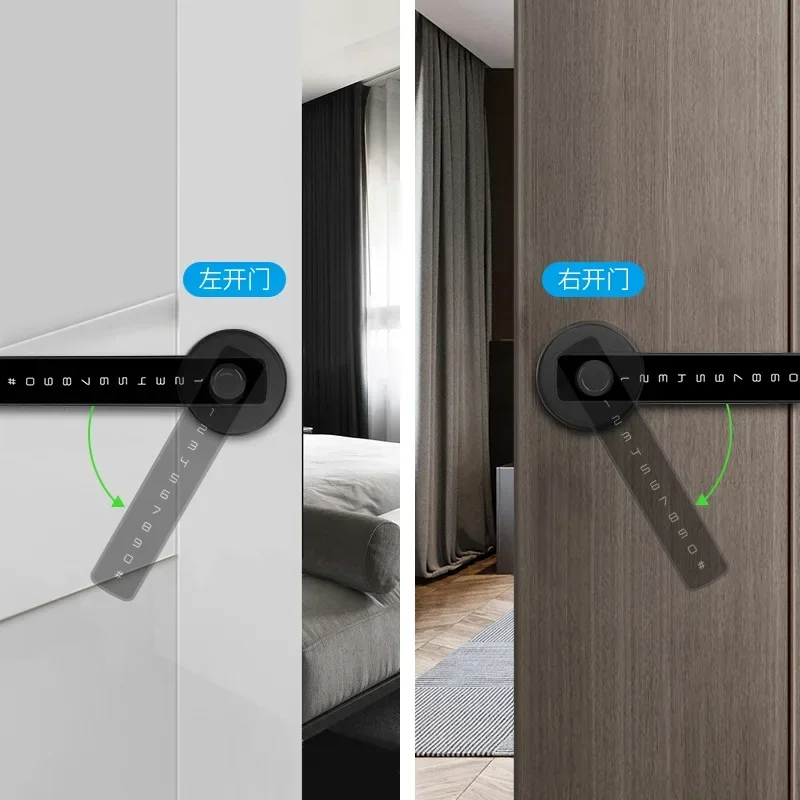 Indoor Wooden Door Fingerprint Lock Tuya/TTlock Smart Lock Password Door Lock IC Card App Unlocks Electronic Ball Locks