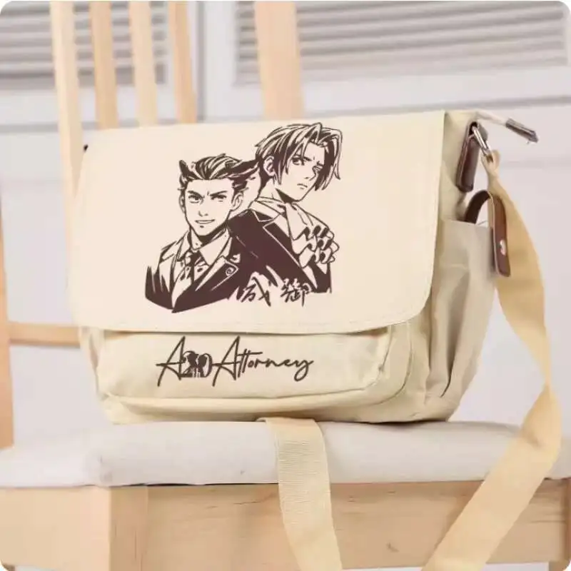 

Anime Ace Attorney Cosplay Casual Oxford Messenger Schoolbag Shoulder Bag Student Teenager Gift B863 Anime
