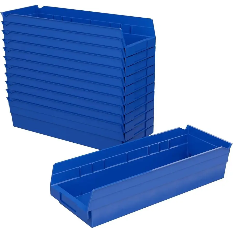 

Пластиковые контейнеры для хранения 30138, сверхпрочные ящики для гаража, кладовки и организации хранения в ящиках, 18 x 61,2 x 4 дюйма, синие
