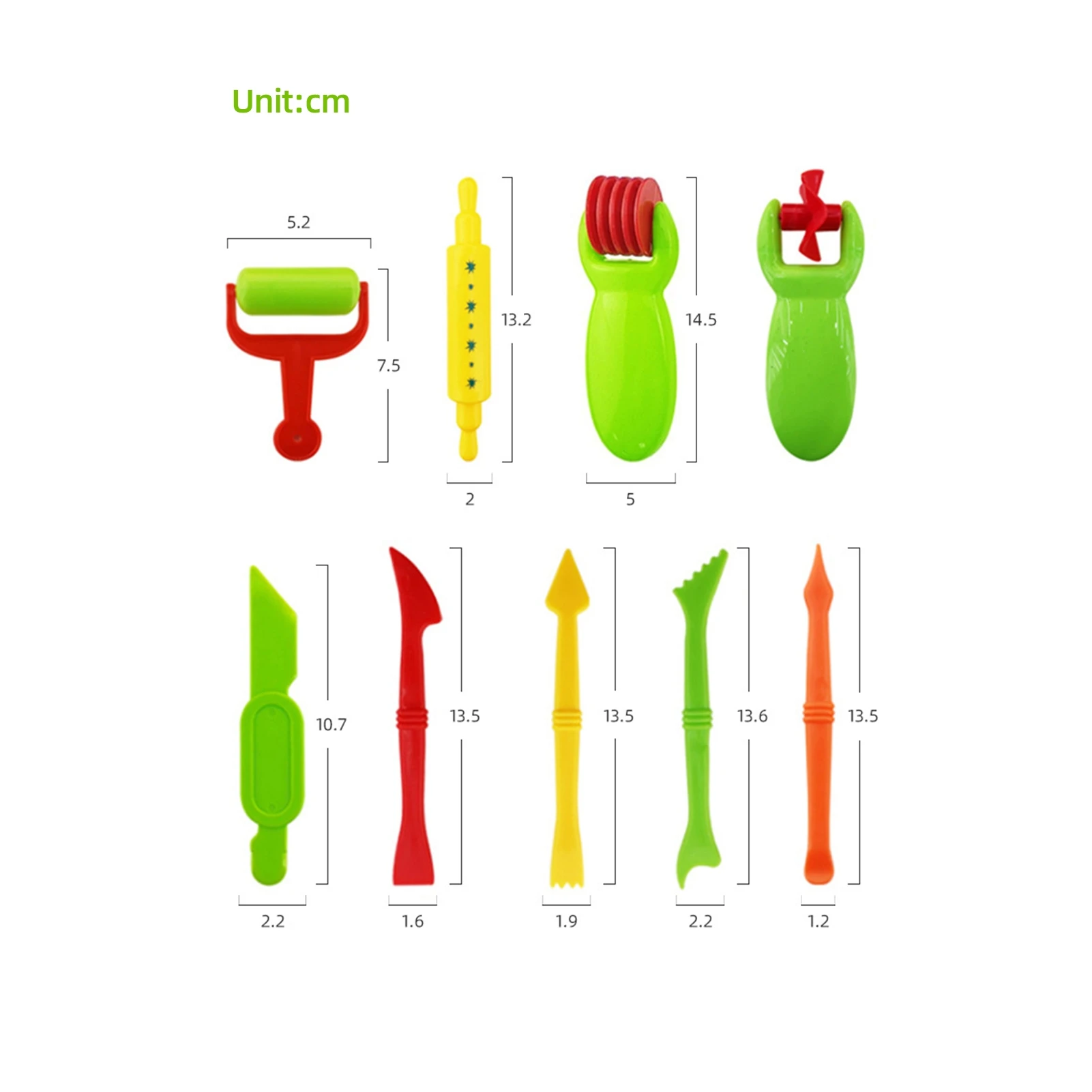 26 Pcs Plasticine Tools Clay Accessories Set Molds Rollers Cutters Educational Gift for Children Random Color