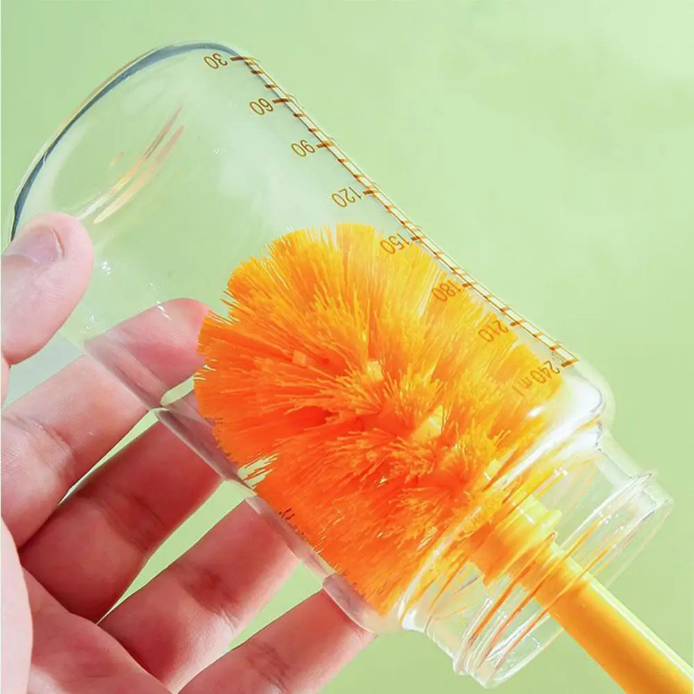

4-in-1 Multi-functional Cup Brush Carrot Shape Cleaning Brush Water Grooves Dead Cup Cup Washing Corner Tool T9D2