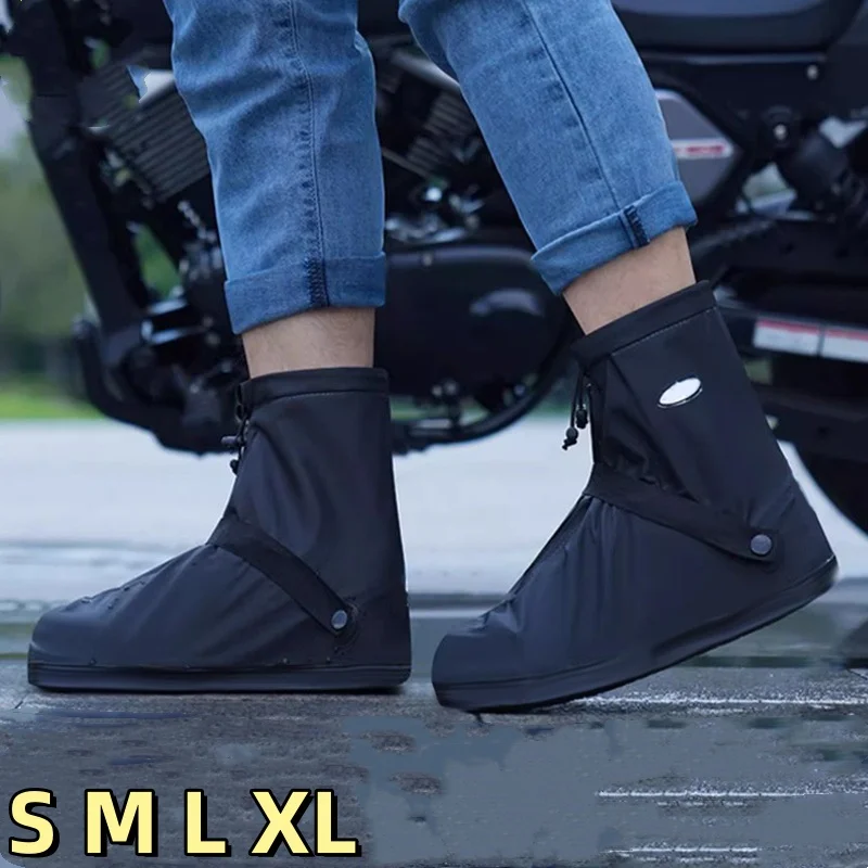 

S-XL Motorcycle Cycling Waterproof Rain Shoes Boots Cover Non-Slip Foot Bike Legs Pants Shoes Cover Reusable Rain Wet Protection