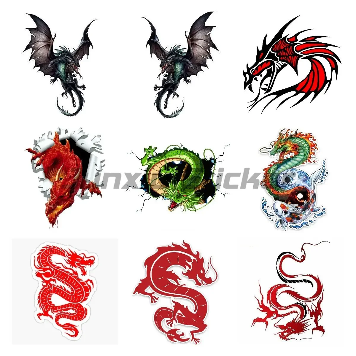 

Lifelike Pterosaur Dragon Car Sticker Fashion Motorcycle Accessories Sticker Office Home Pvc Decal