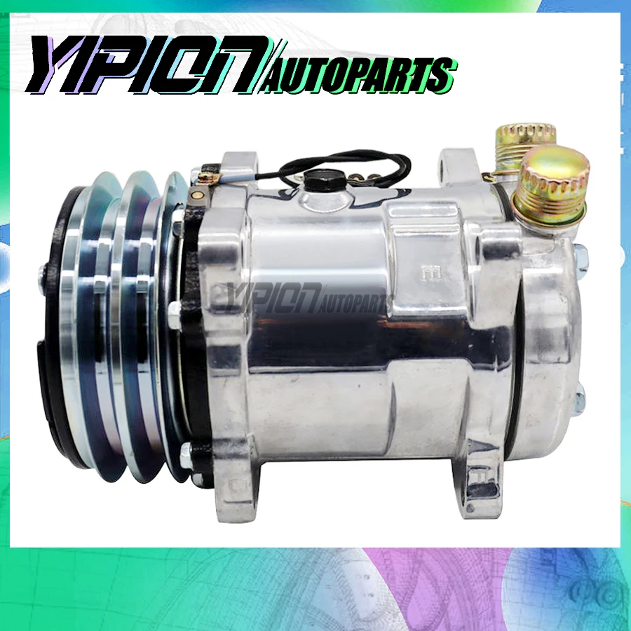 

Car Air Conditioning Conditioner AC Compressor Tractor Excavator Heavy Duty Truck 12V 24V 2 Groove V Blet Pulley 508 SD508 5h14