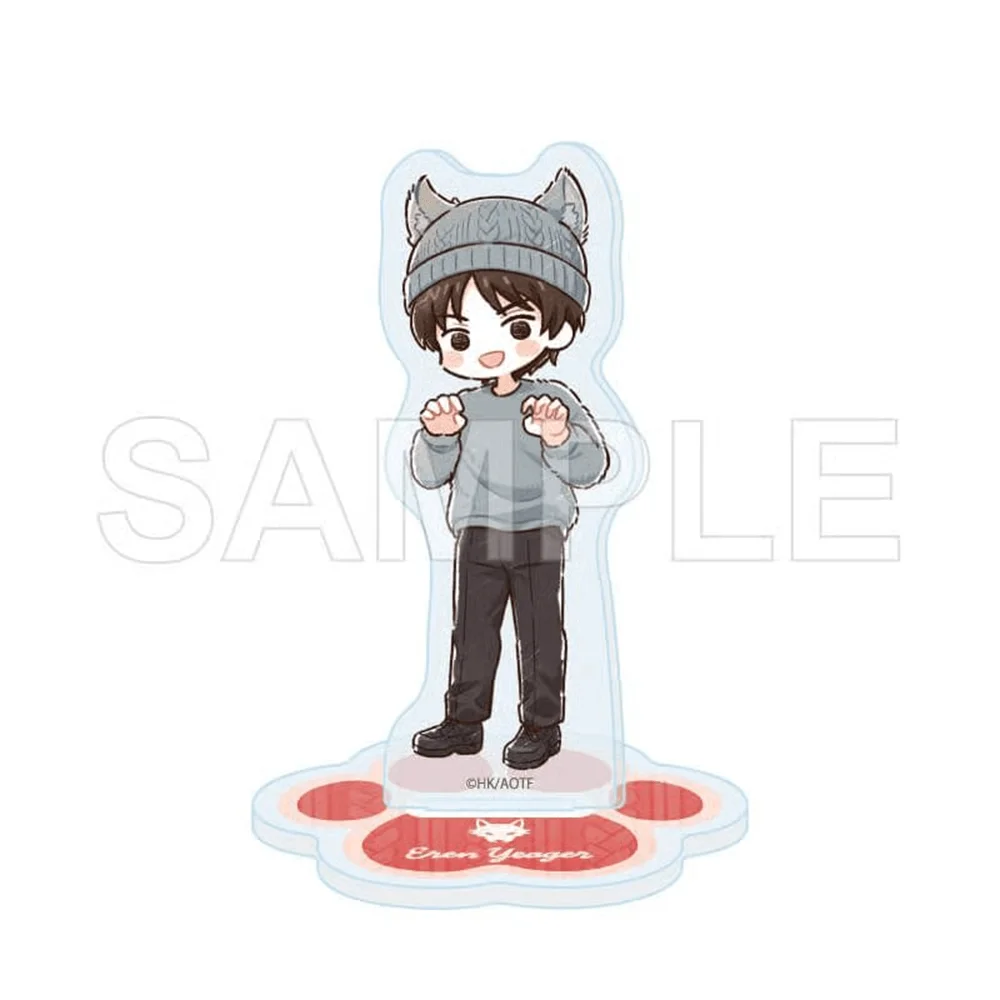 Attack on Titan Eren Yeager 10cm Acrylic Stand Keychain Anime Character Figure Desk Decor Bag Charm Toy Peripheral Gift