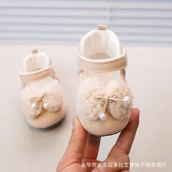 Primavera e autunno bambino carino fiocco principessa moda ragazze suola morbida comode scarpe da bambino traspiranti