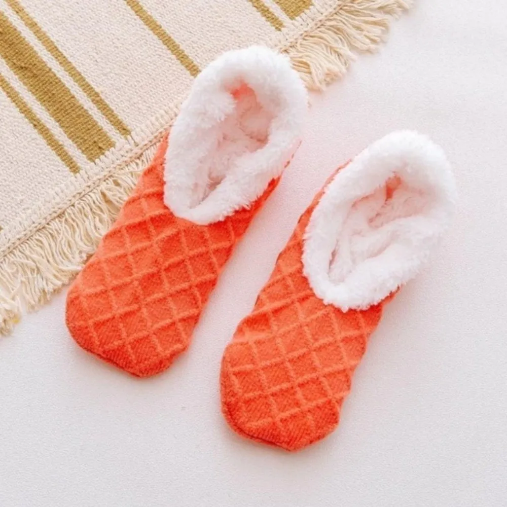 High Quality Solid Color Floor Socks Thick Comfortable Warm Socks Non Slip Knitted Socks Indoor Use