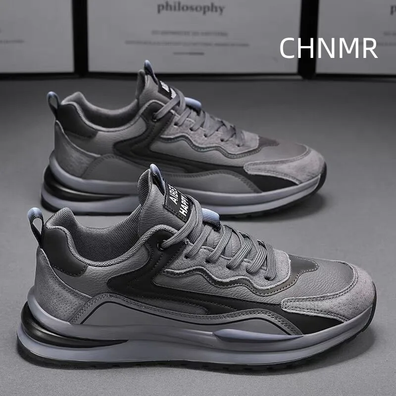 Men's Casual Shoes Round Toe Wear-Resistant Fashion Breathable Trendy All-match Comfortable Outdoor Platform Sneaker Spring Main