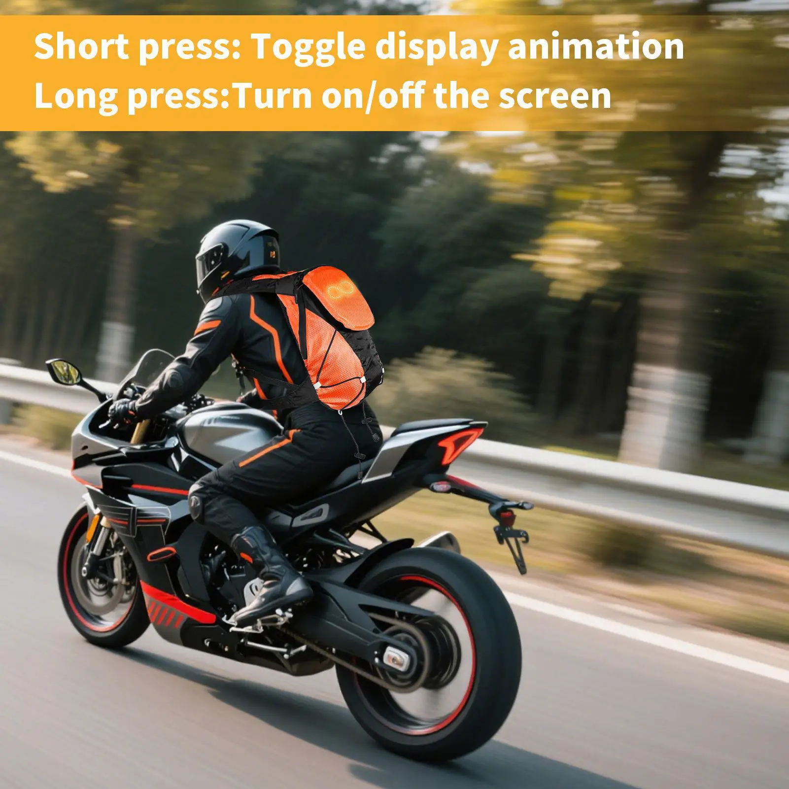 حقيبة LED مضيئة على ظهره حقيبة توهج السلامة ملحقات رياضية خارجية ليلاً للنساء والرجال يمكن أن تستمتع بالتخييم والمشي لمسافات طويلة وركوب الدراجة