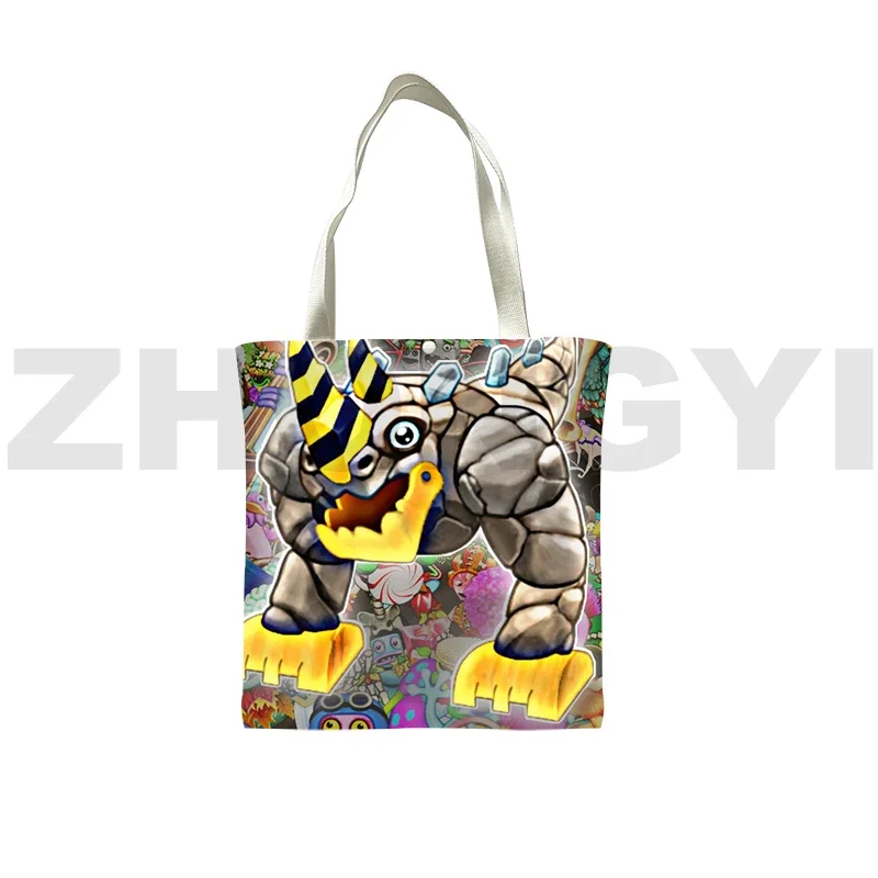 My Singing Monsters Bags for Women Men Handbags Daily Crossbody Bags Large Tote Bags 3D My Singing Monsters Game Shoulder Bag