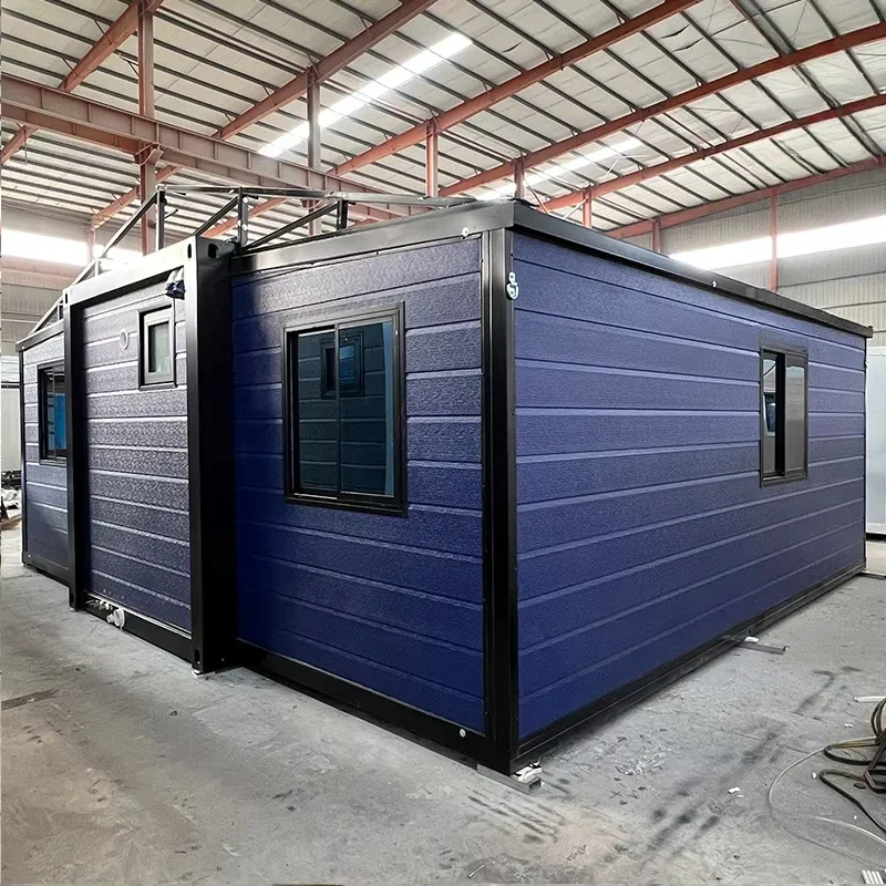 Foldable Container House Prefabricated 20ft 2 Bedrooms Prefab Tiny House Prefab Folding Room Container House Garden Back Yard