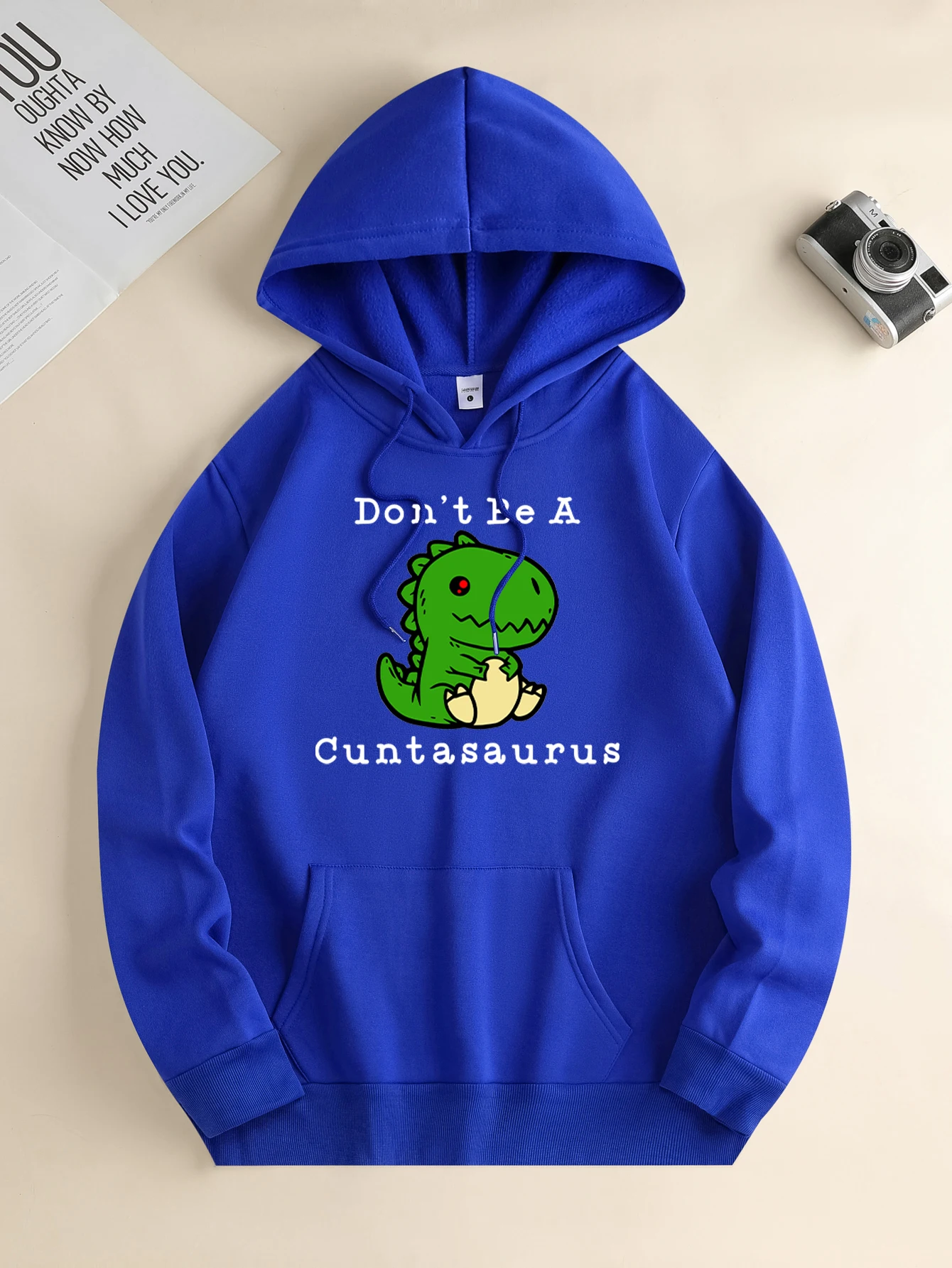 Men\'s new fashion hoodie, casual daily drawstring hooded sweatshirt, dinosaur print, front kangaroo pocket, men\'s jacket