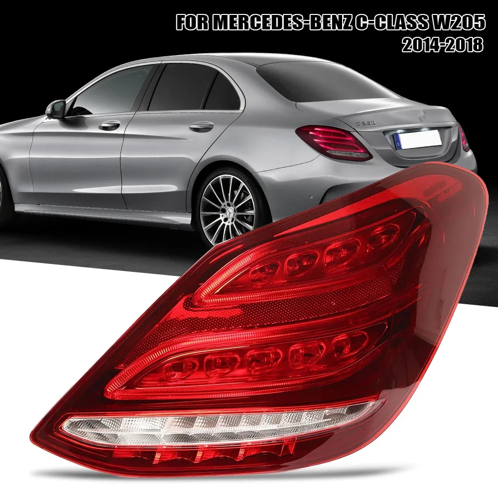 

LED Rear Tail Light For Mercedes-Benz C-Class W205 C300 C260 2014 2015 2016 2017 2018 Car Signal Brake Lamp Bumper Warning Light