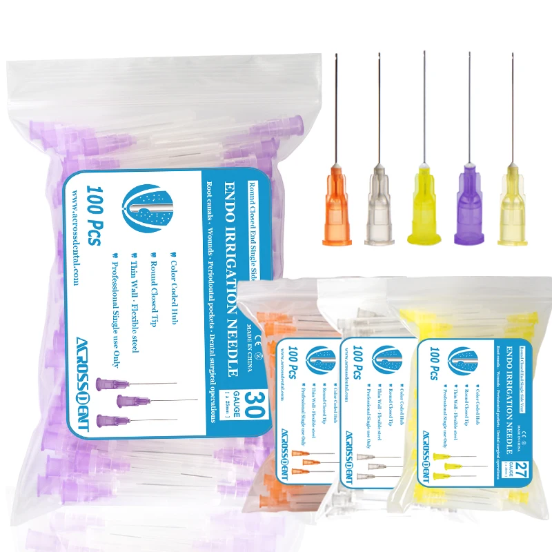 Dental Irrigation Needle Endo One Side Vent Cleansing Needle Endodontic Flushing Cannula Dentistry Rinse Tip