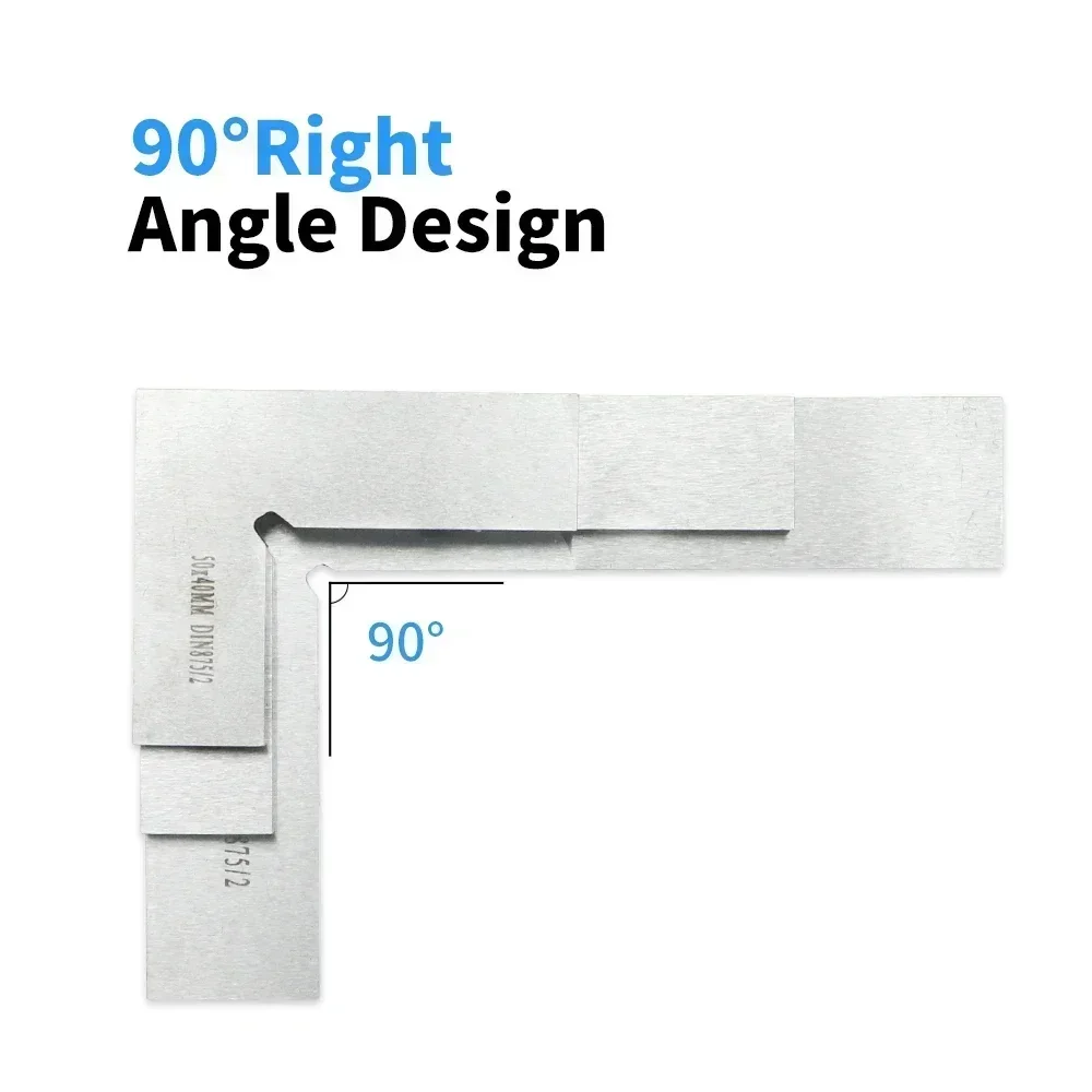 SHANHR 90 Degree Angle Edge Square Squads Right Angle Ruler Woodworking Carpenter Square Carbon Steel Measuring Tool