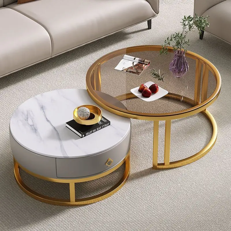 

Living room coffee table Sedentary table Dining table Mini table round coffee table modern lounge auxiliary table Removable