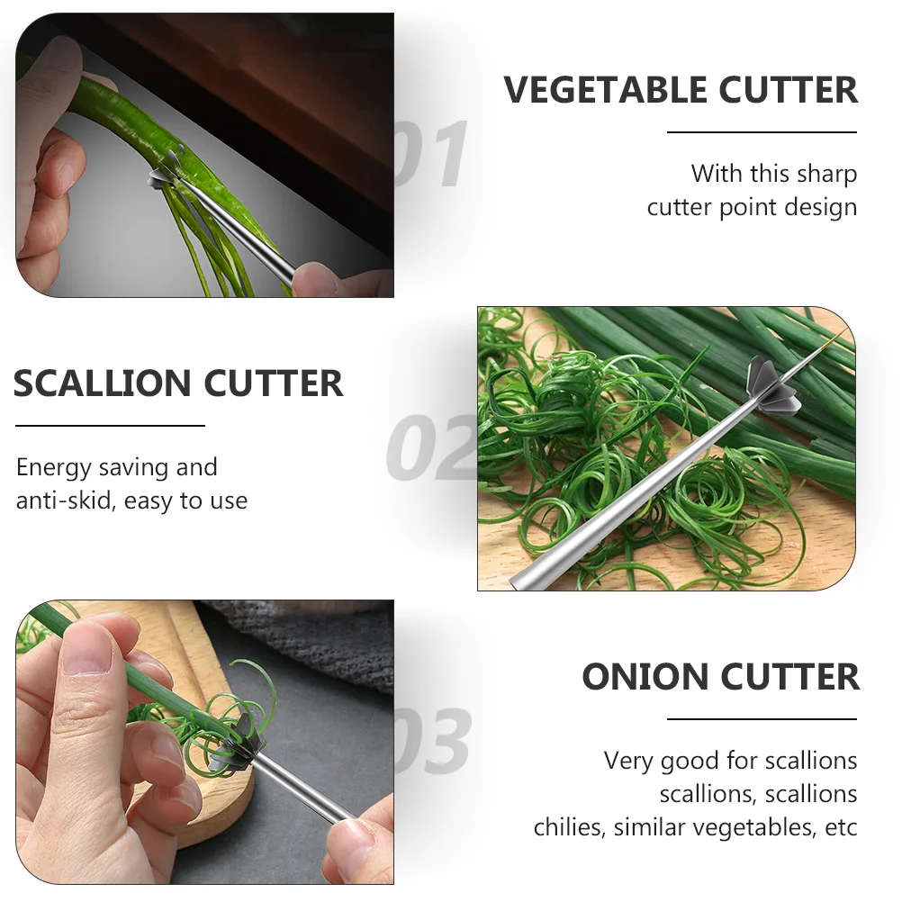 

Multifunctional Copper Needle Kitchen Cutter Vegetable Chopper Scallion Onion Chili Cutter Tool Green Onion Slicer Energy-Saving