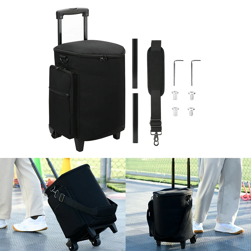 Speaker Bag For Bose S1 Pro/ For S1 Pro Storage Suitcase For Speaker Rolling Speaker Pouch Black Anti-Scratch Carrying Case