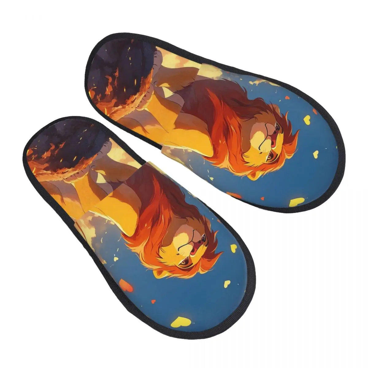 

Custom The Lion King Cartoon House Slippers Women Cozy Memory Foam Slip On Hotel Slipper Shoes