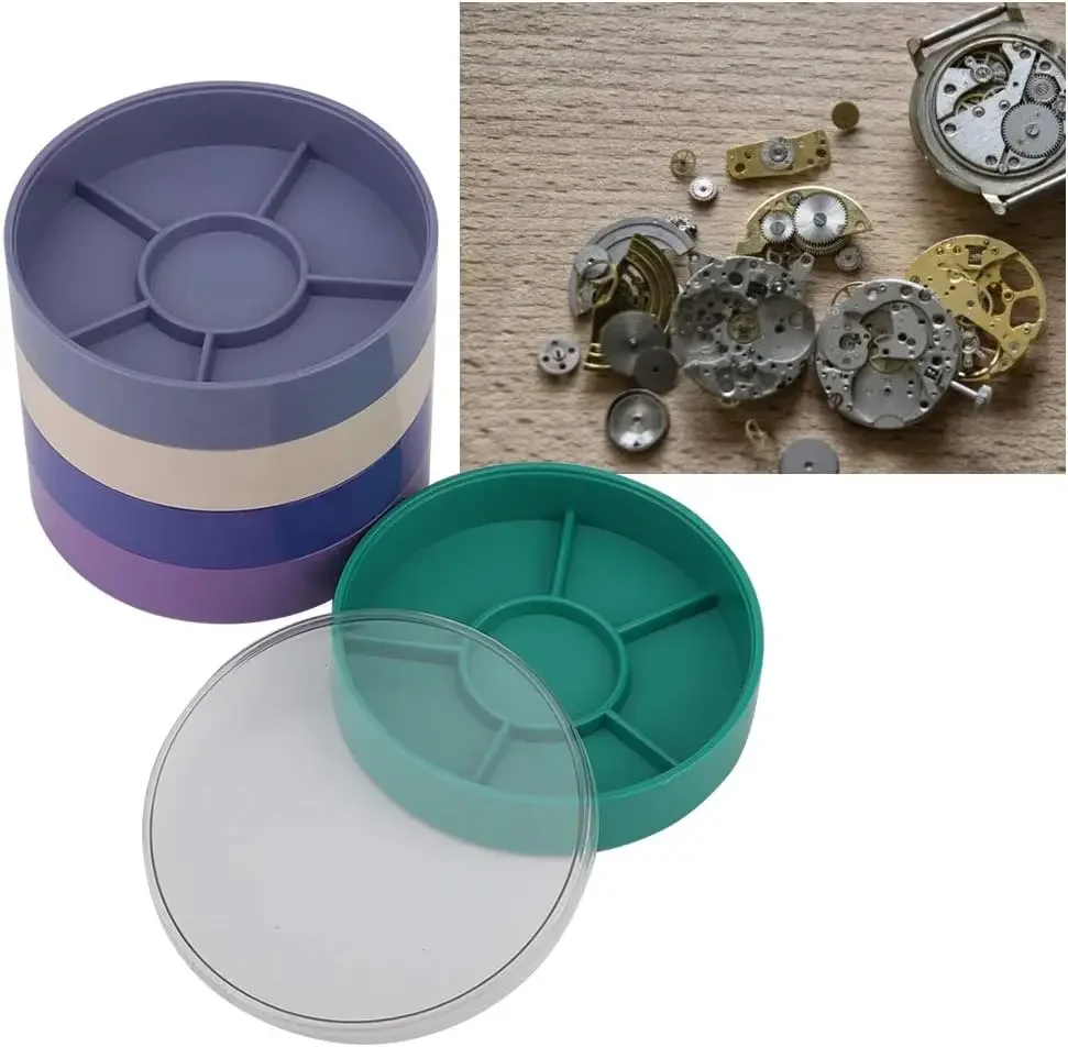 Watch Parts Storage Box 5 Layer Watch Repair Tool Storage Box Color Parts Box Watch Tools for Screw Component Movement