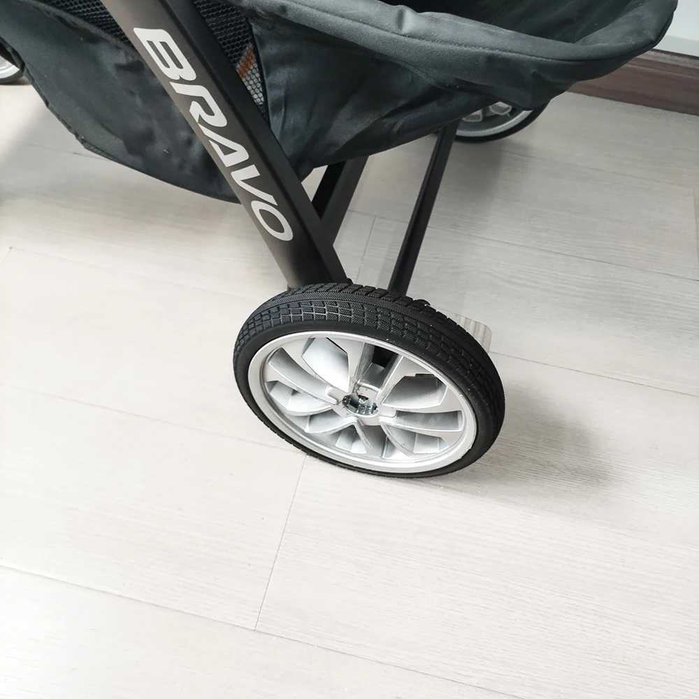 Custom Rear Tire For Chicco Bravo Buggy Back Wheel All Terrain PU Tubeless Tyre With Tread Replacement Baby Stroller Accessories