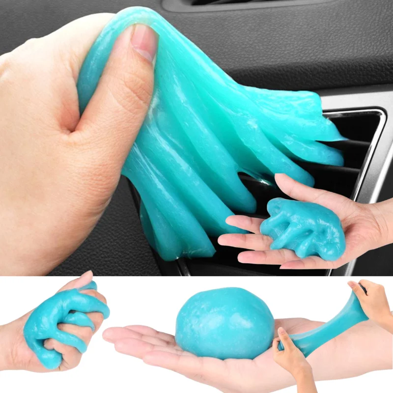 10pcs Universal Magic Cleaner Gel Sticky Dust Removal Slime for Car Vent Seat Crevice Laptop Keyboard Office Clean Tool ﻿