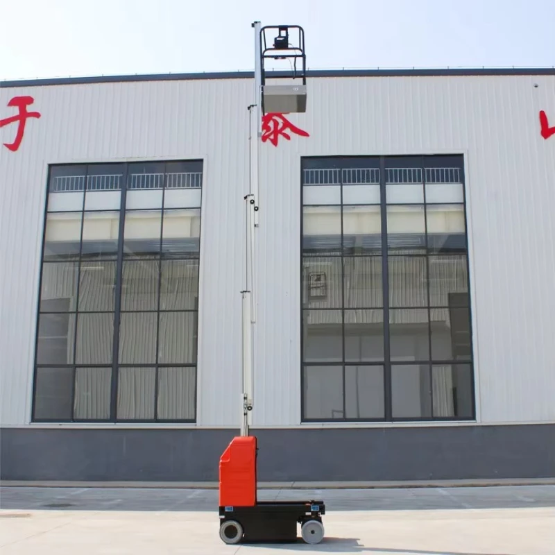 4 m CE Certificate Strd Single Dual Mast Aluminum Aerial Elevating Aluminum Hydraulic Work Platform Man Lift
