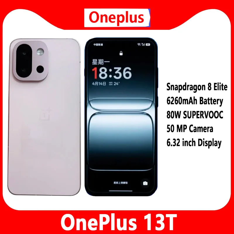 Оригинальный смартфон OnePlus 13T 5G, разблокированный, 6.32-дюймовый OLED-экран, Snapdragon 8 Elite, основная камера 50 МП, NFC, 80W SuperVOOC, 6260 мАч Оригинальный смартфон OnePlus 13T 5G, разблокированный, 6.32-дюймовый OLED-экран, Snapdragon 8 Elite, основная камера 50 МП, NFC, 80W SuperVOOC, 6260 мАч