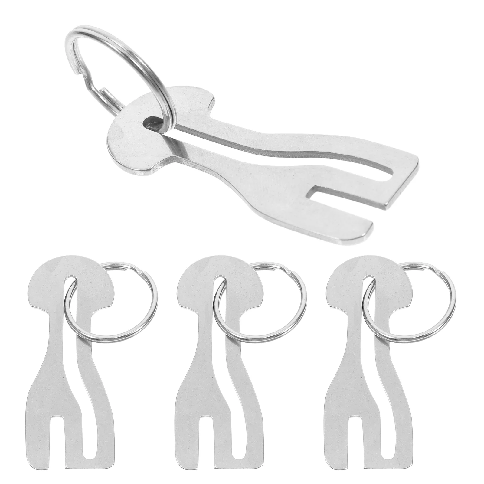 4 Pcs Token Keychain Cart Shopping Accessory Portable Trolley Remover Rings Office Supplies Universal Zinc Alloy Supermarket