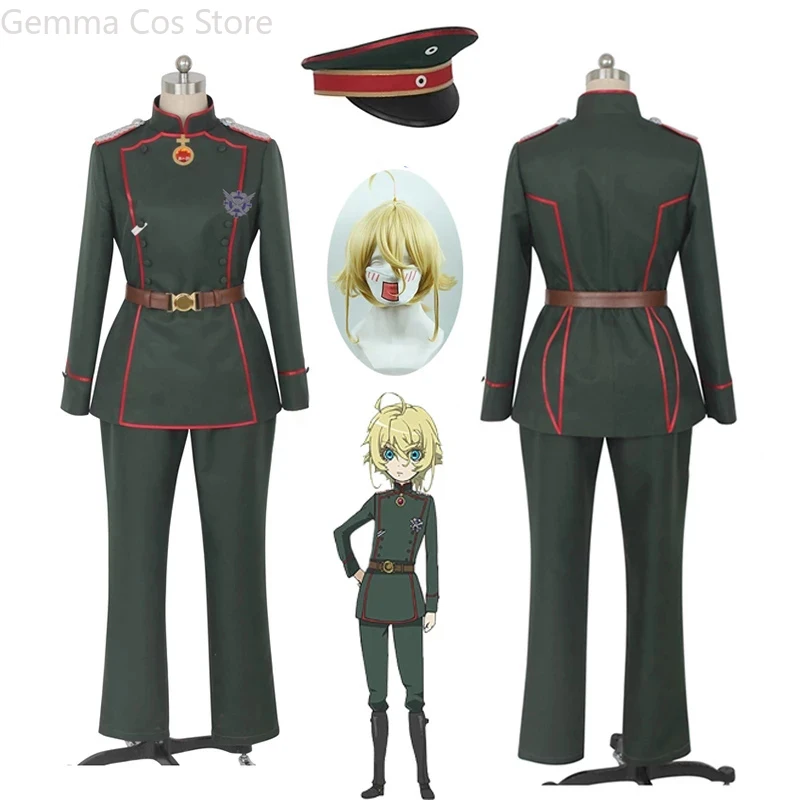 Anime Saga Of Tanya zło Tanya Von Degurechaff kobiety przebranie na karnawał występ na scenie odzież kostiumy i peruki na Halloween