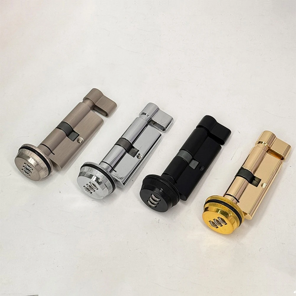 1PCS Door Lock Cylinder Mechanical Combination Lock Cylinder Password Lock 70mm Handle Lock Without Key For Wooden Doors 30-50mm