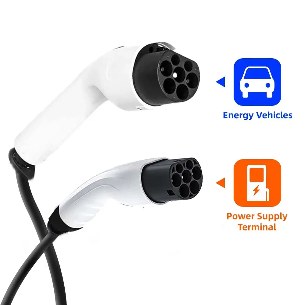 EVcharger 3M Straight type EV Charging Cable IEC62196 Type 2 to GBT 7KW 1phase 32A For EVSE Vehicles Charger Station