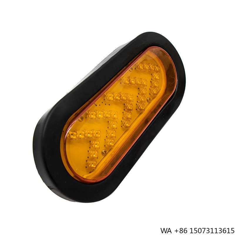 35LED 10-30V Red Amber Truck Tail Light Rubber Ring Anti-Electric Shock