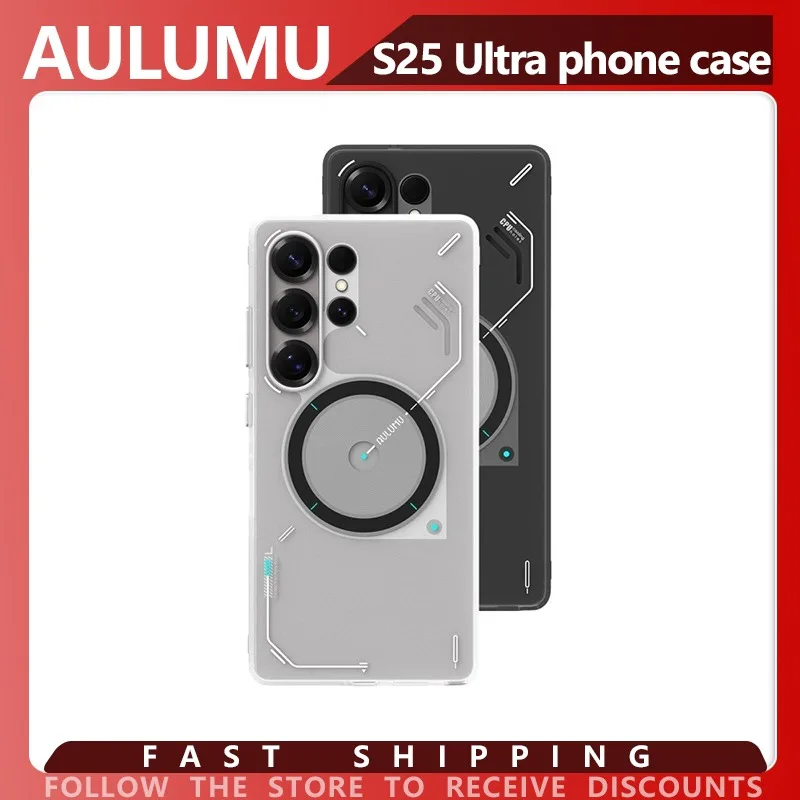 

AULUMU S25 Samung S25 Ультра светящийся полупрозрачный магнитный чехол для телефона «все включено» с защитой от падения MagSafe Защитный чехол