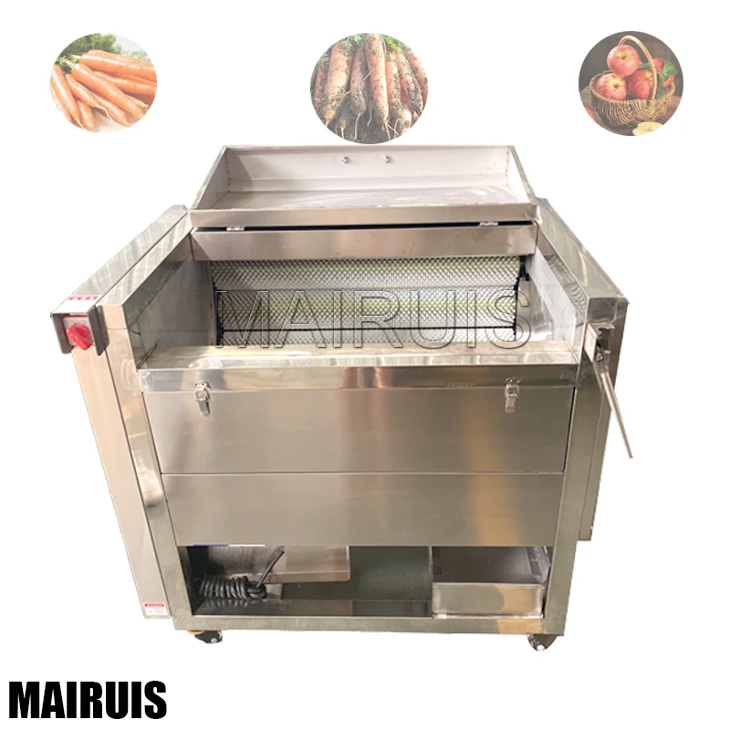 

Potato Carrot Ginger Cassava Brushing Washing Cleaning And Peeling Machine Cassava Cleaning And Peeling Machine