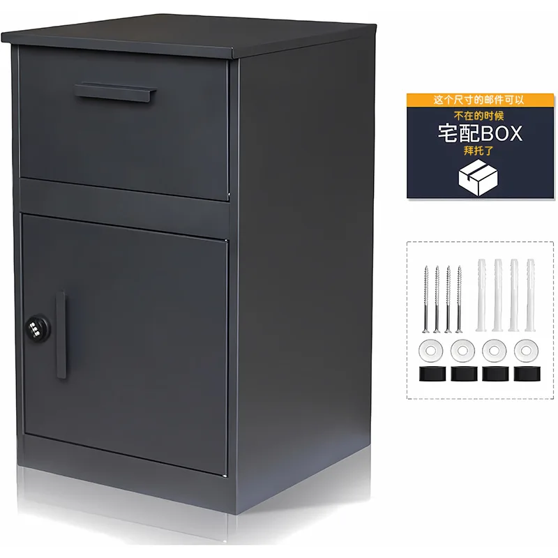 صندوق بريد صغير خارجي، صندوق توصيل منزلي من الأرض إلى السقف، ممر متعدد الوظائف، خزانة تخزين مريحة وصريحة