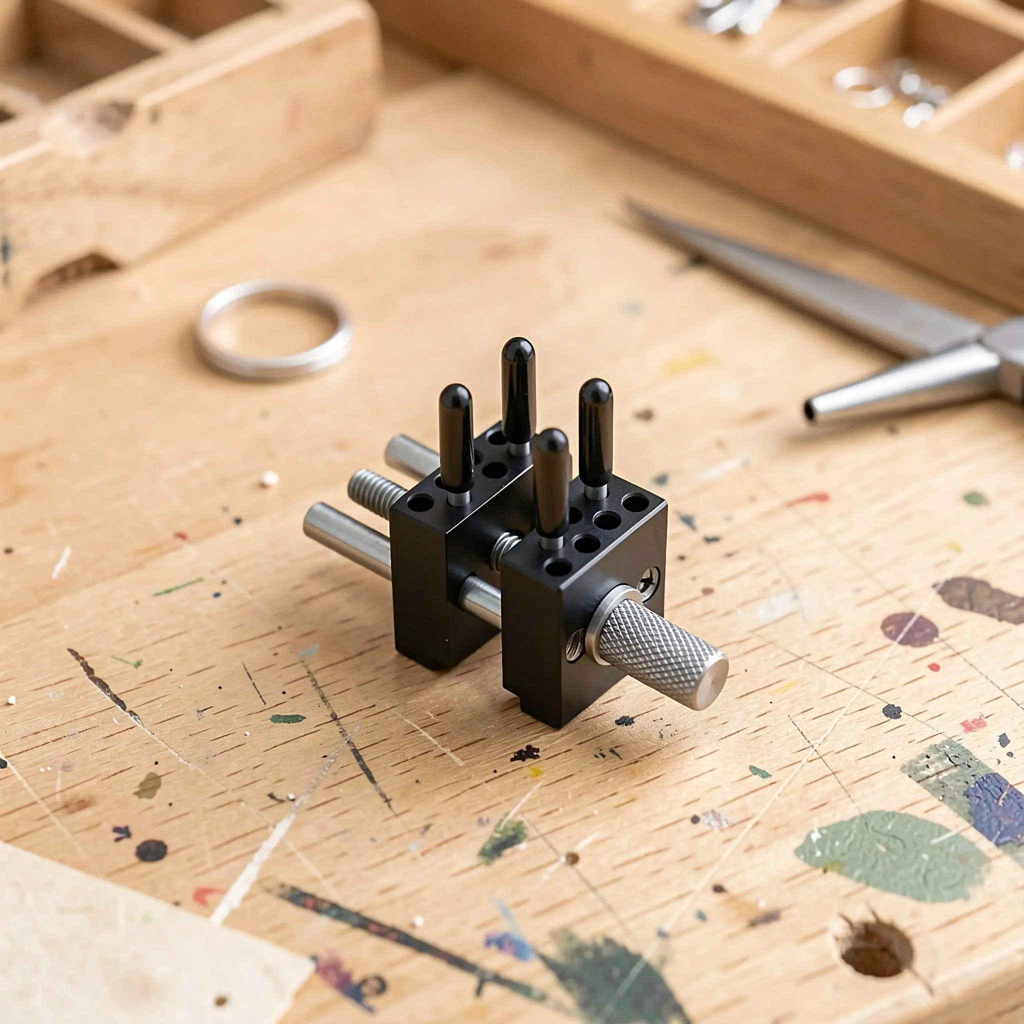 Mini Tabletop Vise Aluminum Model Bench Clamp Adjustable Delicate Parts Clamping Vice Model Making Craft Tool Portable