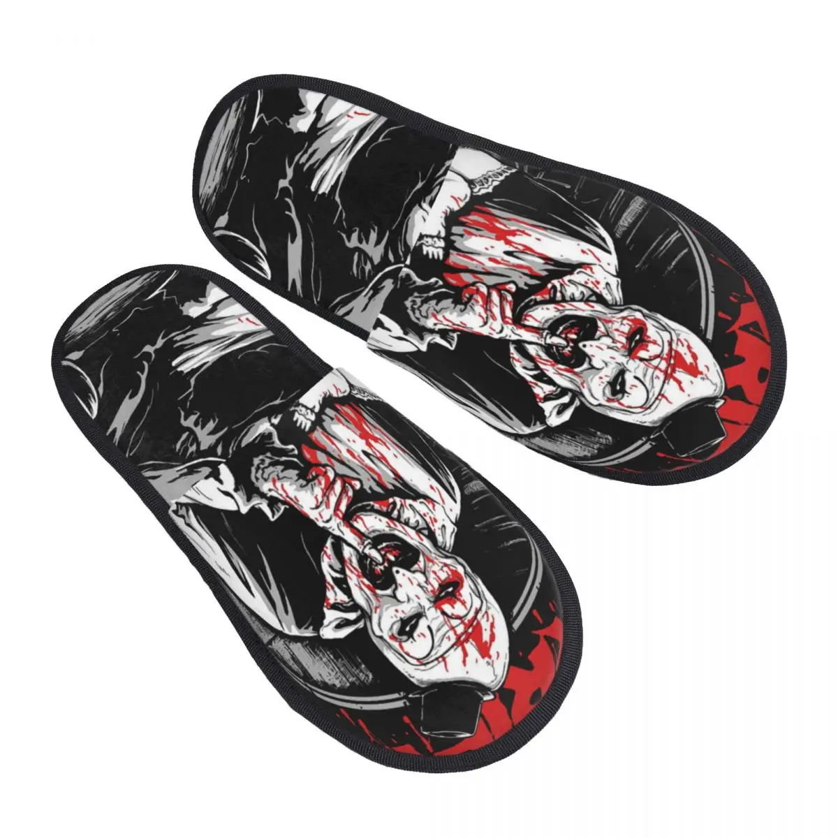 Pantofole in memory foam personalizzate per film horror T-Terrifiers da donna, comode e calde pantofole da casa