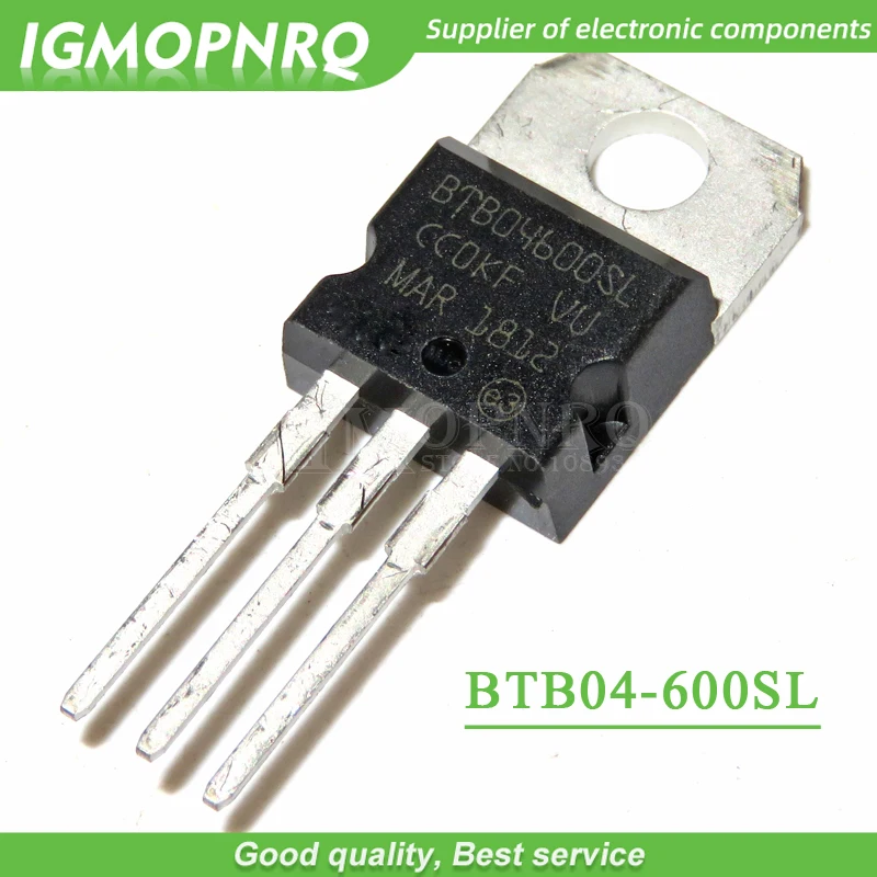 10pcs BTB04-600SL BTB04-600 BTB04 Triacs 4 Amp 600 Volt TO-220  new original