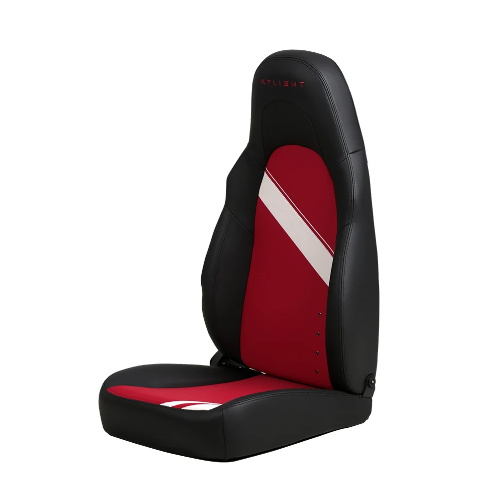 High Quality Universal Adjustable Modified Racing Car Seat for Sport  Simulator  Red Fabric and Black PVC Leather