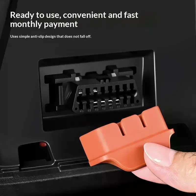 Silicone Car OBD Port Dust Cover Handle Design: Lock Protector Sleeve Caps Waterproof