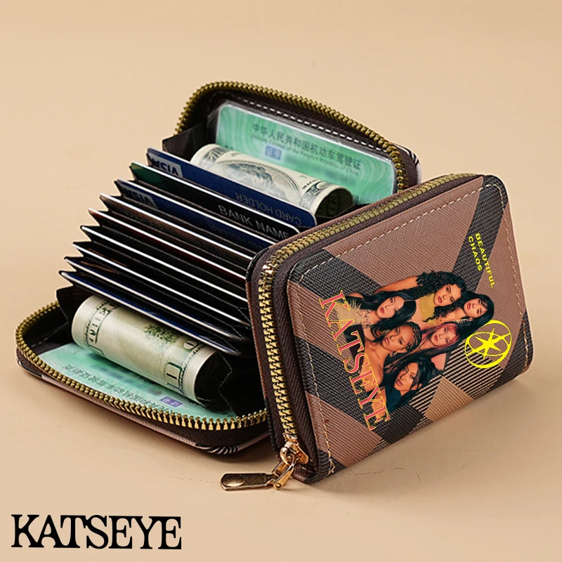 ファッション K POP K-KATSEYE 女性の財布かわいい大容量ガールポーチ多機能カードパック新しい財布マネーバッグギフト